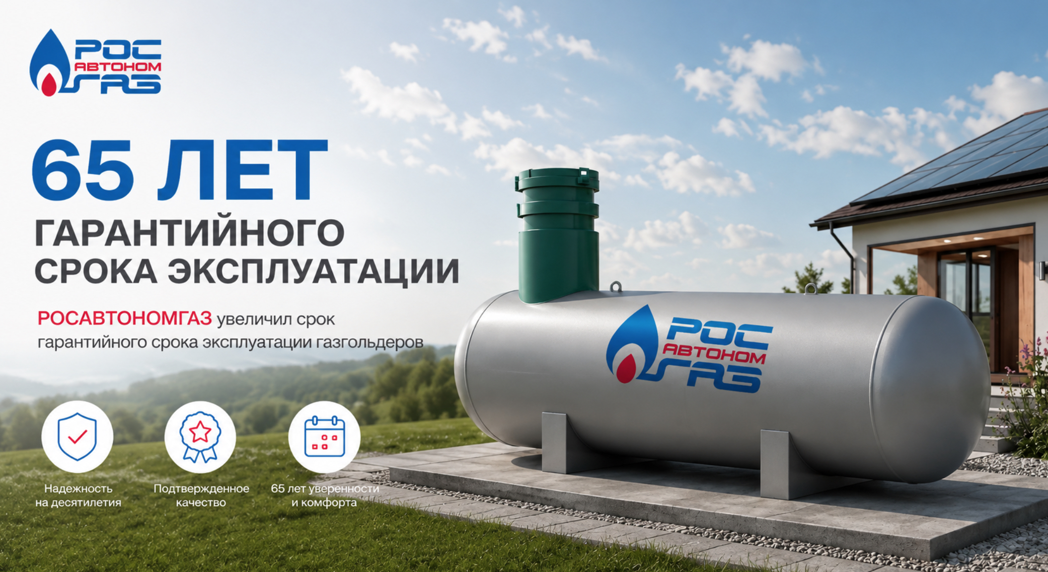 РОСАВТОНОМГАЗ увеличил гарантийный срок эксплуатации газгольдеров до 65 лет